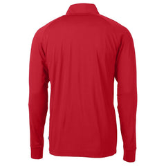 Cutter & Buck Adapt Eco Knit Stretch Recycled Quarter-Zip Throwback Pullover Top - Buffalo Bills