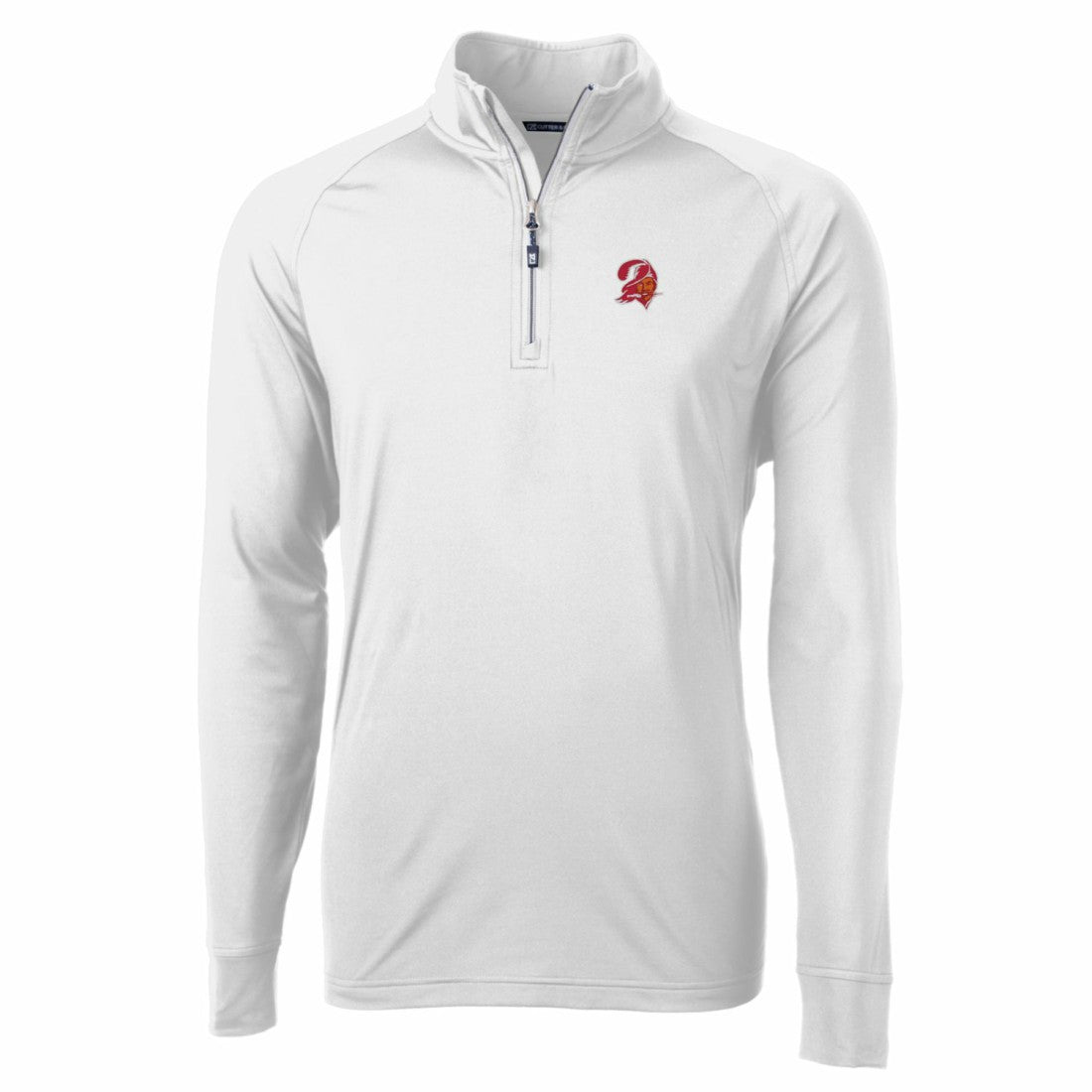 Cutter & Buck Adapt Eco Knit Stretch Recycled Quarter-Zip Throwback Pullover Top - Tampa Bay Buccaneers