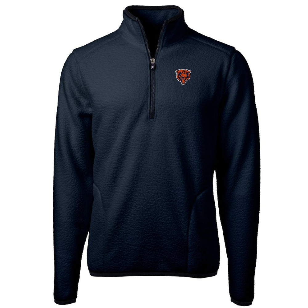 Cutter & Buck Throwback Eco Sherpa Fleece Quarter-Zip Pullover Jacket - Chicago Bears
