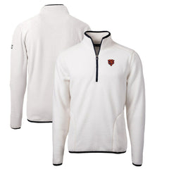 Cutter & Buck Throwback Eco Sherpa Fleece Quarter-Zip Pullover Jacket - Chicago Bears