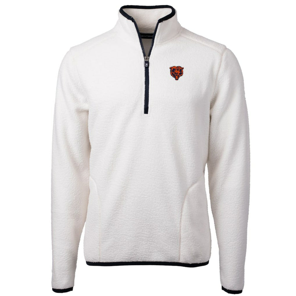 Cutter & Buck Throwback Eco Sherpa Fleece Quarter-Zip Pullover Jacket - Chicago Bears