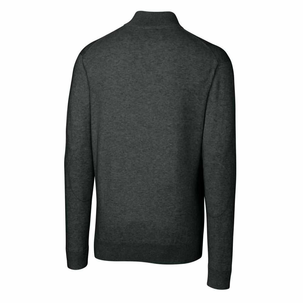 Cutter & Buck Throwback Logo Lakemont Tri-Blend Quarter-Zip Pullover Sweater - Detroit Lions