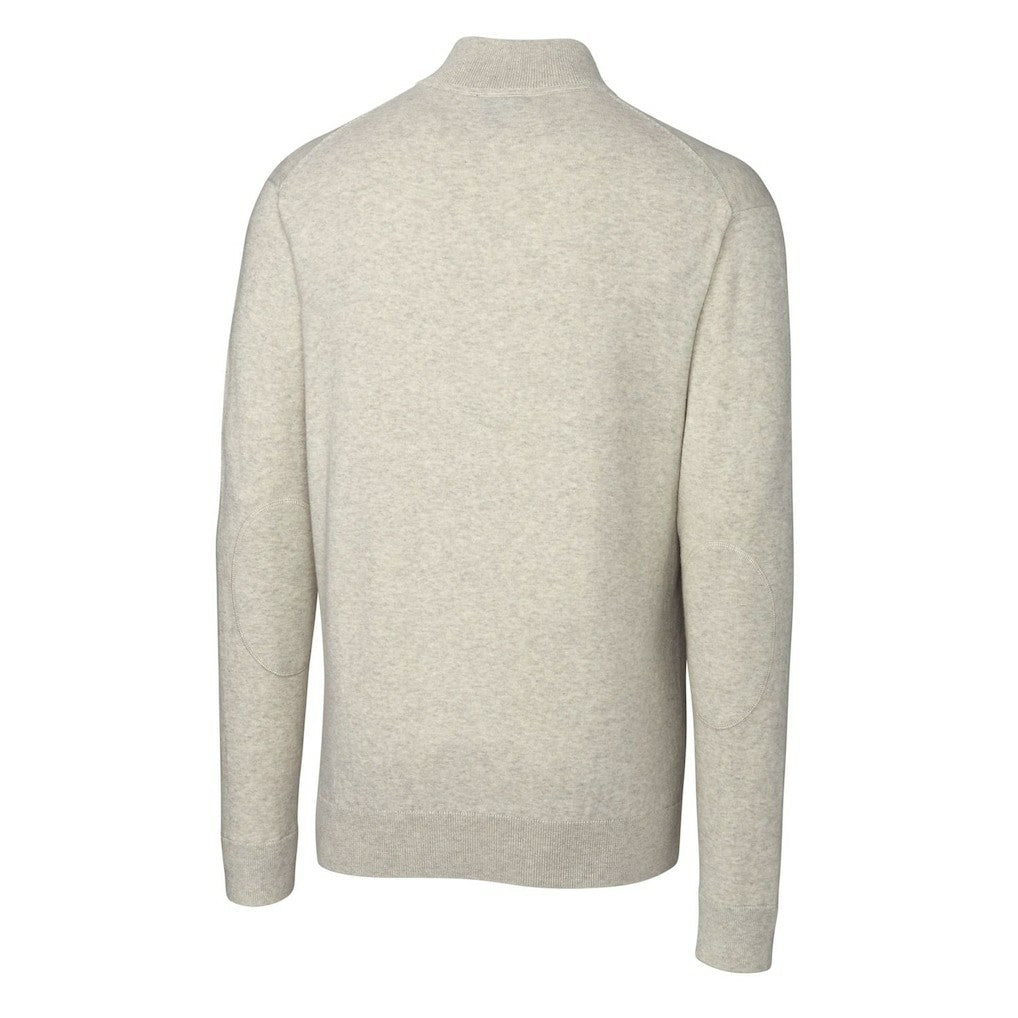 Cutter & Buck Throwback Logo Lakemont Tri-Blend Quarter-Zip Pullover Sweater - New Orleans Saints