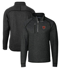 Cutter & Buck Throwback Logo Mainsail Sweater-Knit Half-Zip Pullover Jacket - Chicago Bears