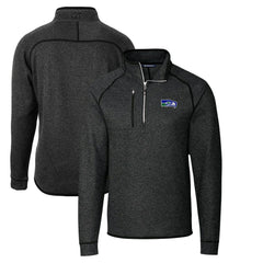 Cutter & Buck Throwback Logo Mainsail Sweater-Knit Half-Zip Pullover Jacket - Seattle Seahawks