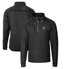 Cutter & Buck Throwback Logo Mainsail Sweater-Knit Half-Zip Pullover Jacket - New England Patriots