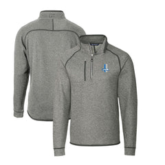 Cutter & Buck Throwback Logo Mainsail Sweater-Knit Half-Zip Pullover Jacket - Detroit Lions