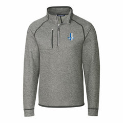 Cutter & Buck Throwback Logo Mainsail Sweater-Knit Half-Zip Pullover Jacket - Detroit Lions