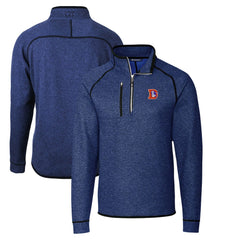 Cutter & Buck Throwback Logo Mainsail Sweater-Knit Half-Zip Pullover Jacket - Denver Broncos