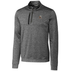 Cutter & Buck Stealth Heathered Throwback Logo Quarter-Zip Pullover Top - Cleveland Browns