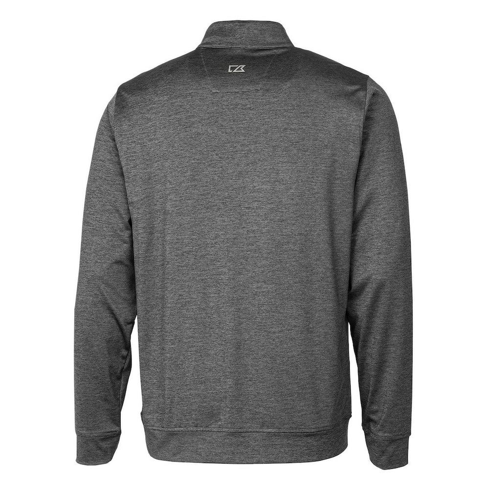 Cutter & Buck Stealth Heathered Throwback Logo Quarter-Zip Pullover Top - Cleveland Browns