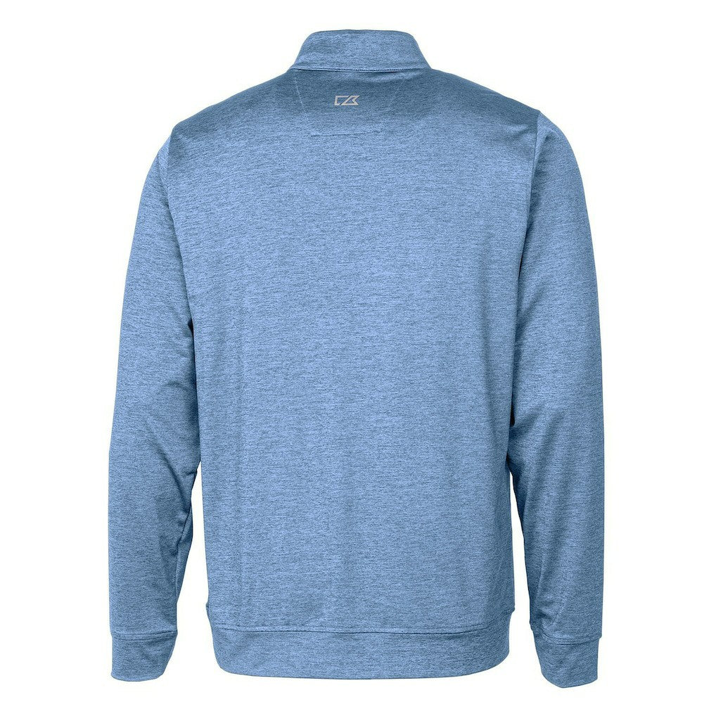 Cutter & Buck Stealth Heathered Throwback Logo Quarter-Zip Pullover Top - Buffalo Bills