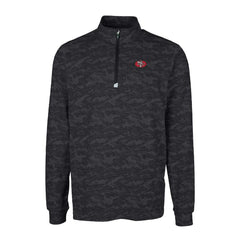 Cutter & Buck Throwback Logo Traverse Camo Print Stretch Quarter-Zip Pullover Top - San Francisco 49ers