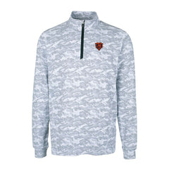 Cutter & Buck Throwback Logo Traverse Camo Print Stretch Quarter-Zip Pullover Top - Chicago Bears