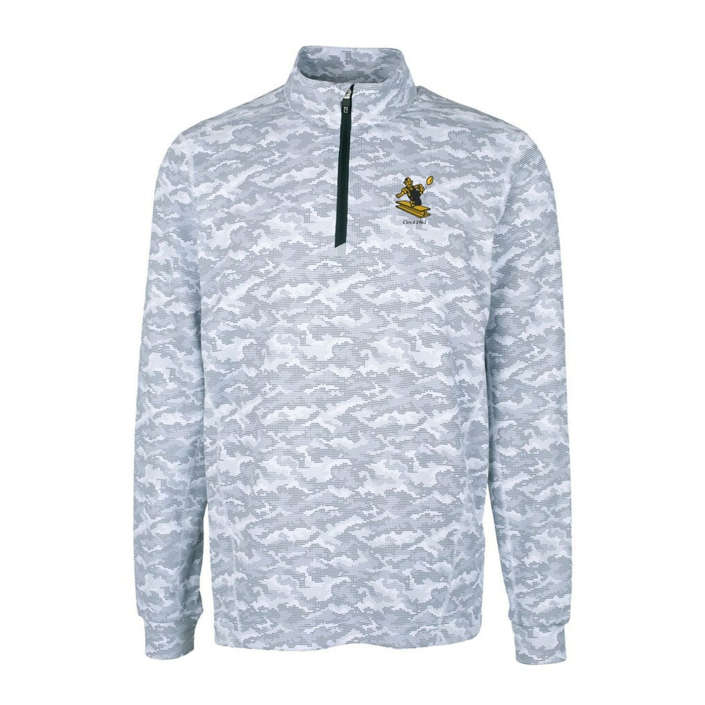 Cutter & Buck Throwback Logo Traverse Camo Print Stretch Quarter-Zip Pullover Top - Pittsburgh Steelers
