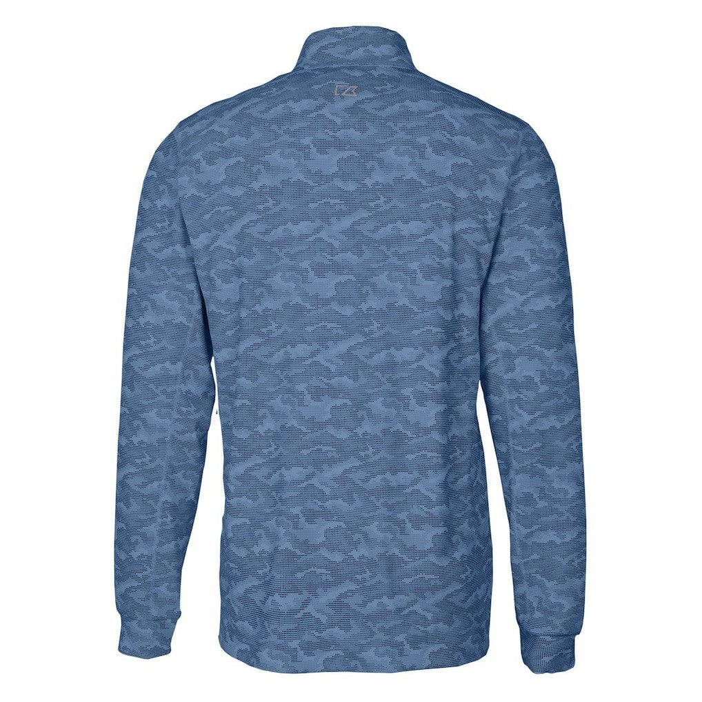 Cutter & Buck Throwback Logo Traverse Camo Print Stretch Quarter-Zip Pullover Top - Chicago Bears