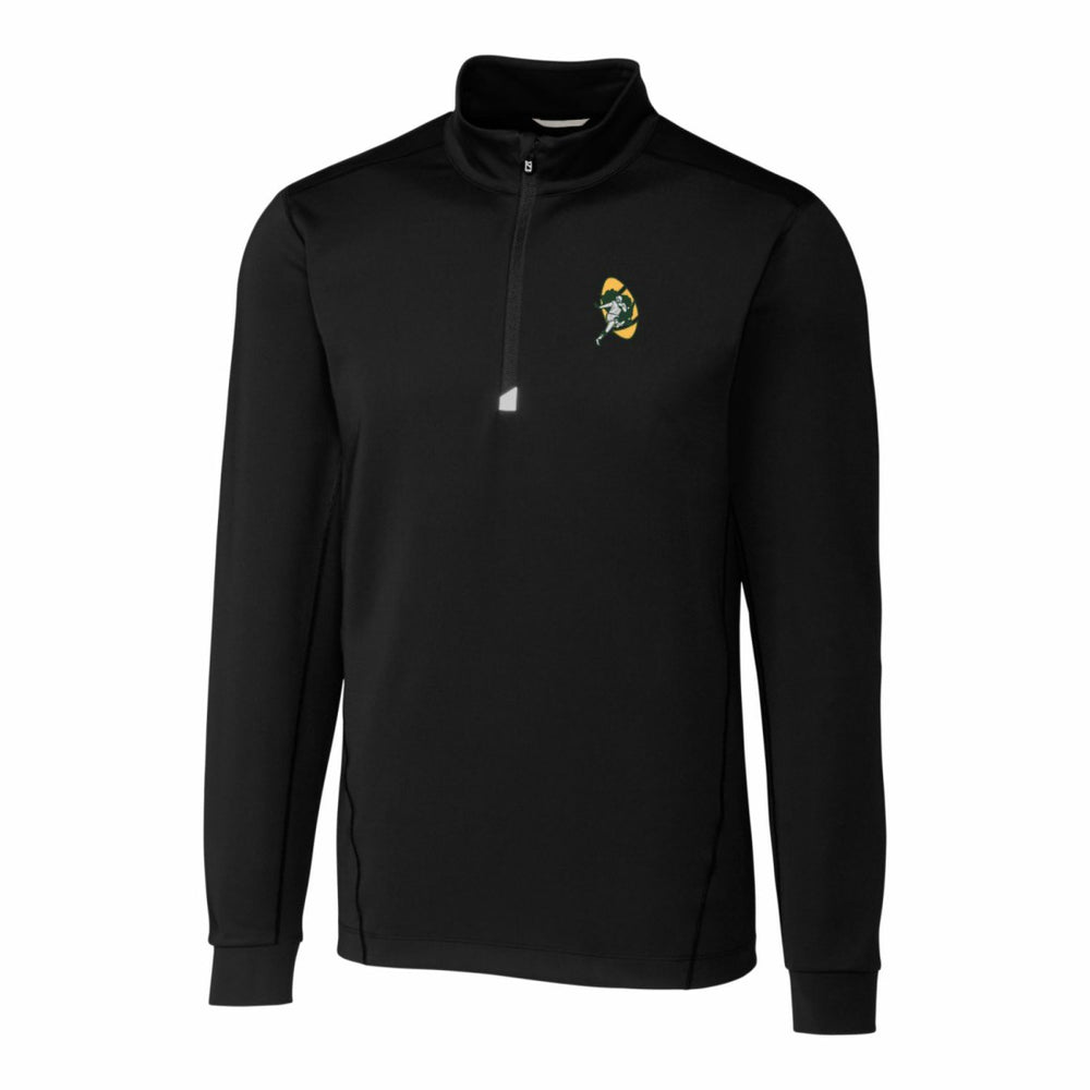 Cutter & Buck Throwback Logo Traverse Stretch Quarter-Zip Pullover Top - Green Bay Packers
