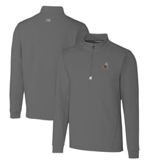 Cutter & Buck Throwback Logo Traverse Stretch Quarter-Zip Pullover Top - Cleveland Browns