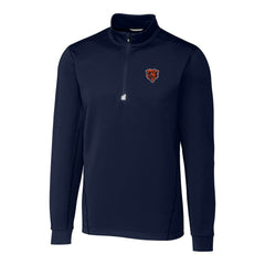 Cutter & Buck Throwback Logo Traverse Stretch Quarter-Zip Pullover Top - Chicago Bears