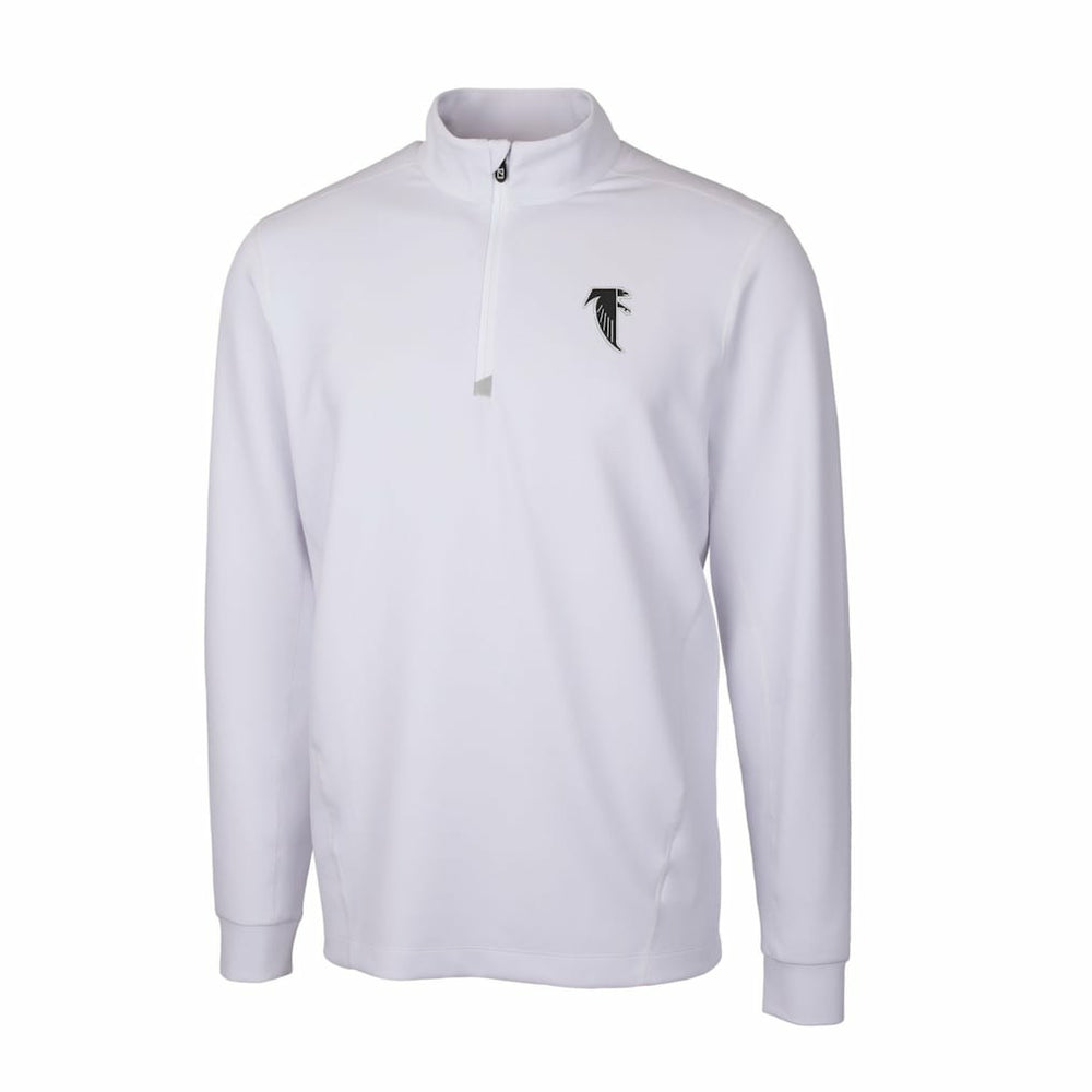 Cutter & Buck Throwback Logo Traverse Stretch Quarter-Zip Pullover Top - Atlanta Falcons
