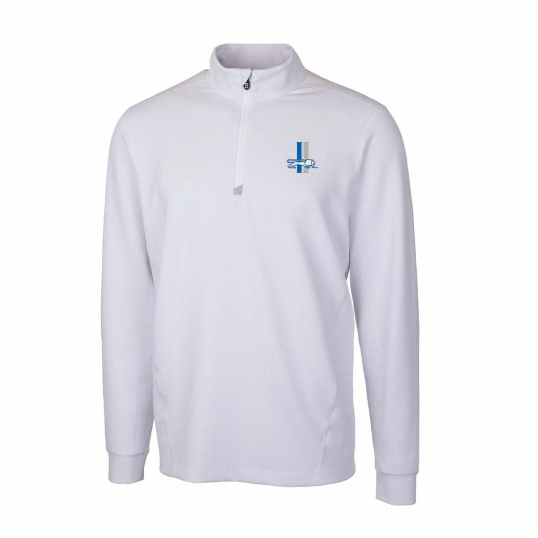 Cutter & Buck Throwback Logo Traverse Stretch Quarter-Zip Pullover Top - Detroit Lions