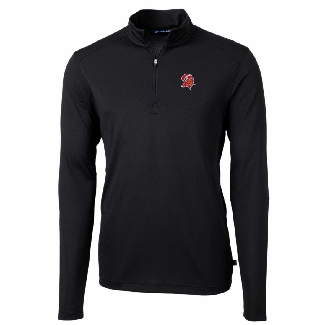 Cutter & Buck Throwback Logo Virtue Eco Pique Recycled Quarter-Zip Pullover Top - Tampa Bay Buccaneers