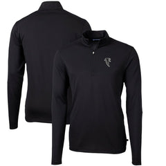 Cutter & Buck Throwback Logo Virtue Eco Pique Recycled Quarter-Zip Pullover Top - Atlanta Falcons