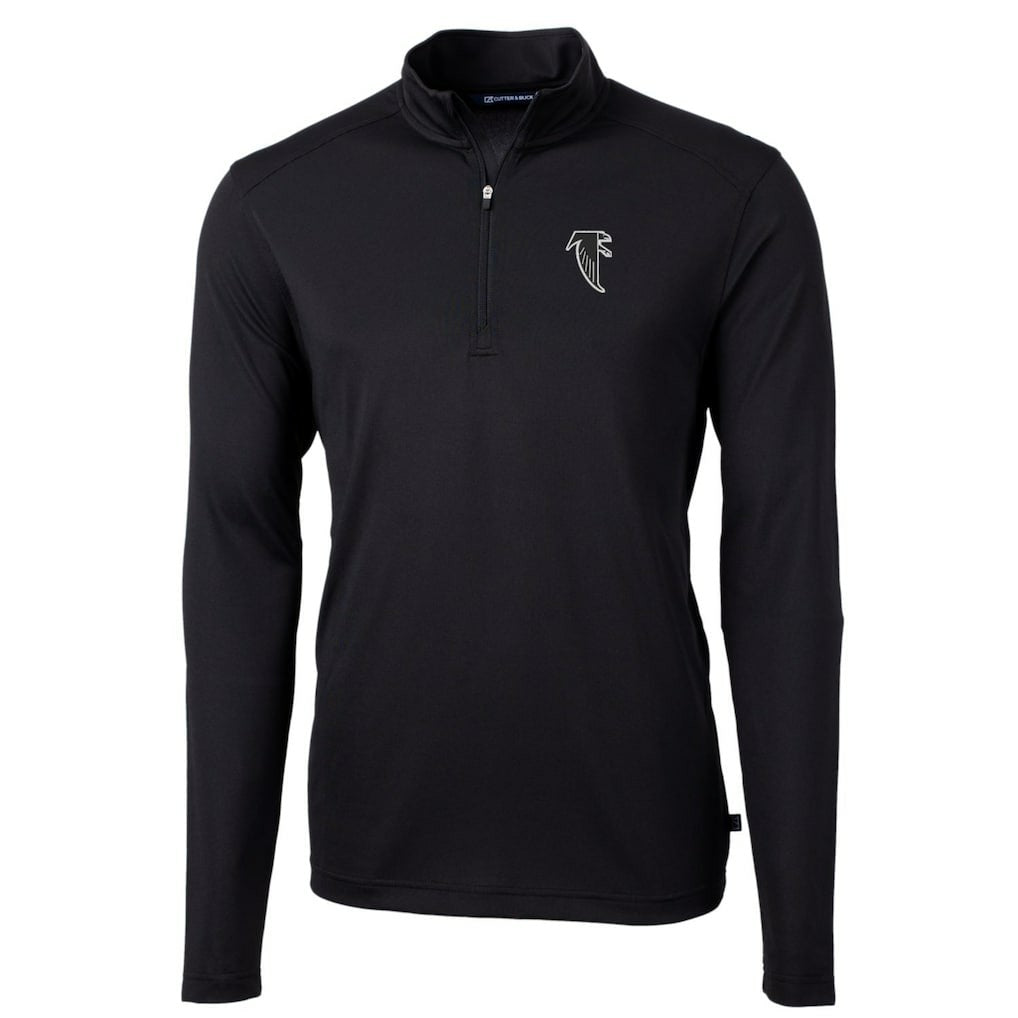 Cutter & Buck Throwback Logo Virtue Eco Pique Recycled Quarter-Zip Pullover Top - Atlanta Falcons