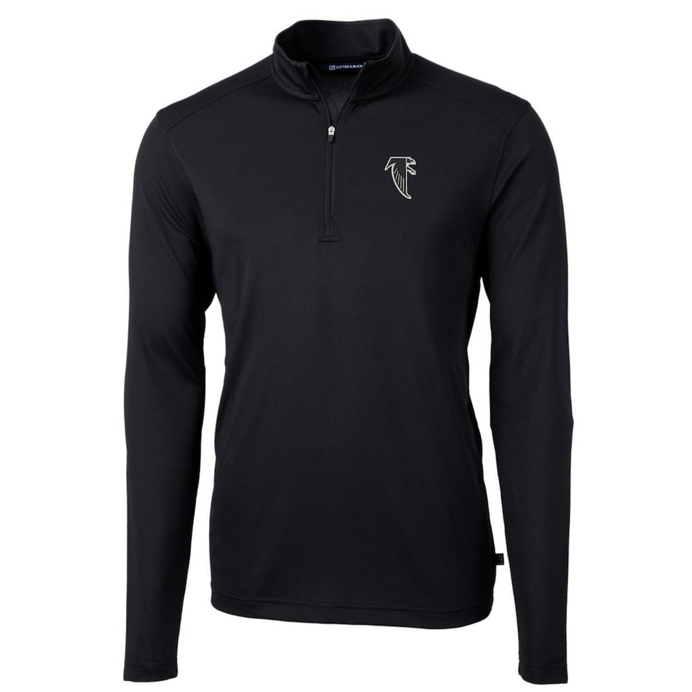 Cutter & Buck Throwback Logo Virtue Eco Pique Recycled Quarter-Zip Pullover Top - Atlanta Falcons
