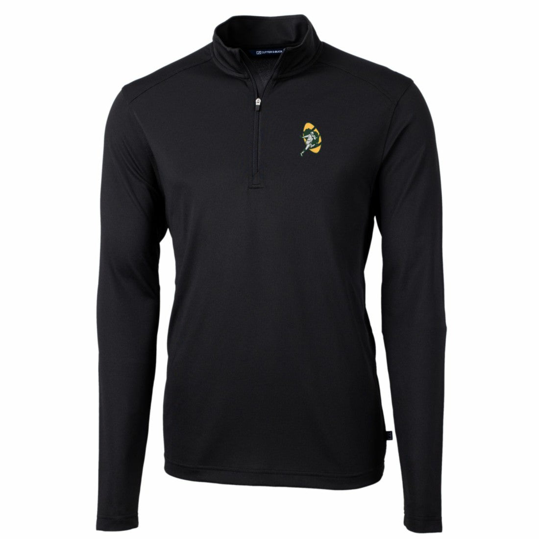 Cutter & Buck Throwback Logo Virtue Eco Pique Recycled Quarter-Zip Pullover Top - Green Bay Packers