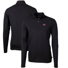 Cutter & Buck Throwback Logo Virtue Eco Pique Recycled Quarter-Zip Pullover Top - San Francisco 49ers