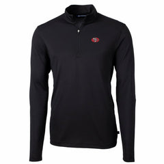 Cutter & Buck Throwback Logo Virtue Eco Pique Recycled Quarter-Zip Pullover Top - San Francisco 49ers