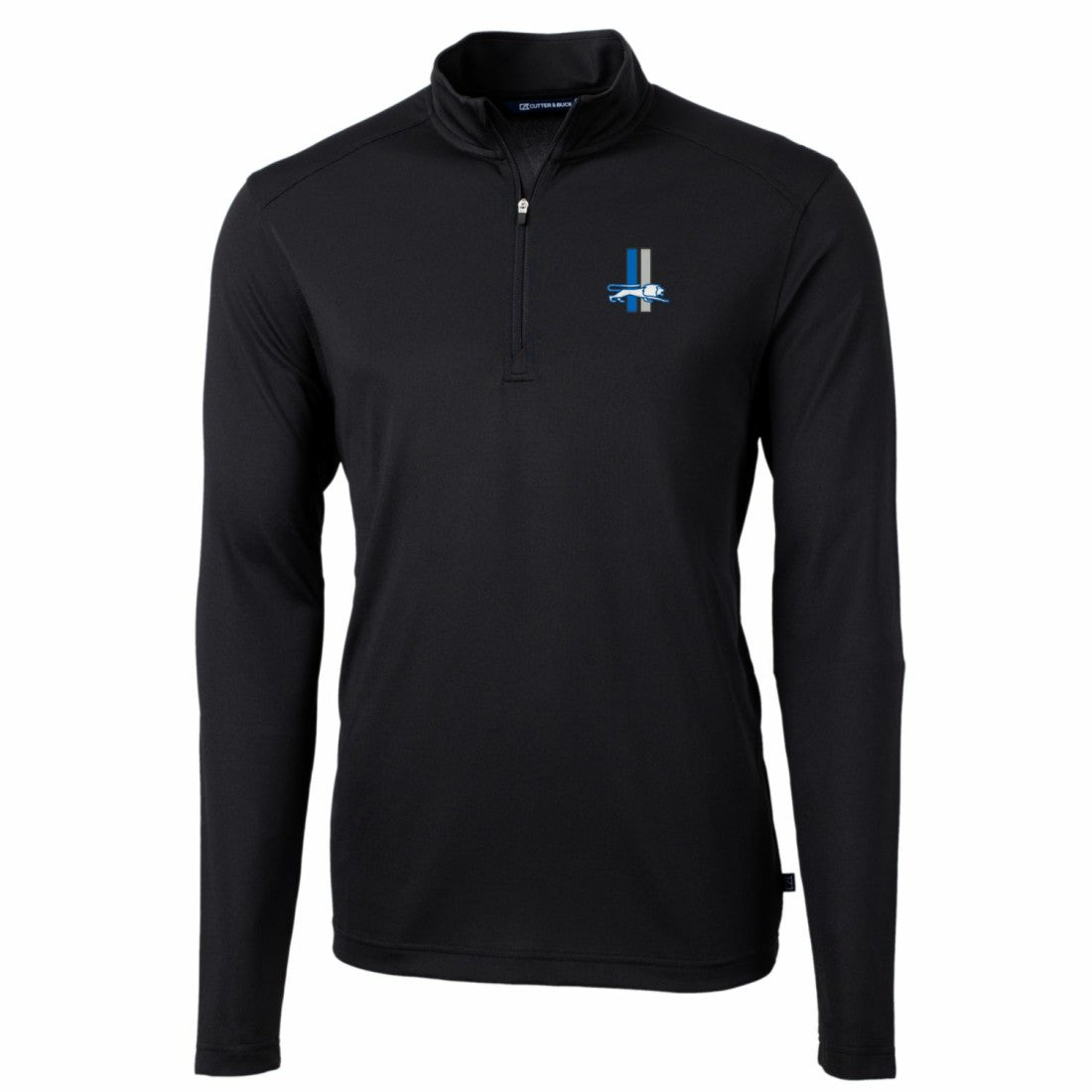 Cutter & Buck Throwback Logo Virtue Eco Pique Recycled Quarter-Zip Pullover Top - Detroit Lions