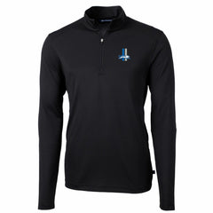 Cutter & Buck Throwback Logo Virtue Eco Pique Recycled Quarter-Zip Pullover Top - Detroit Lions