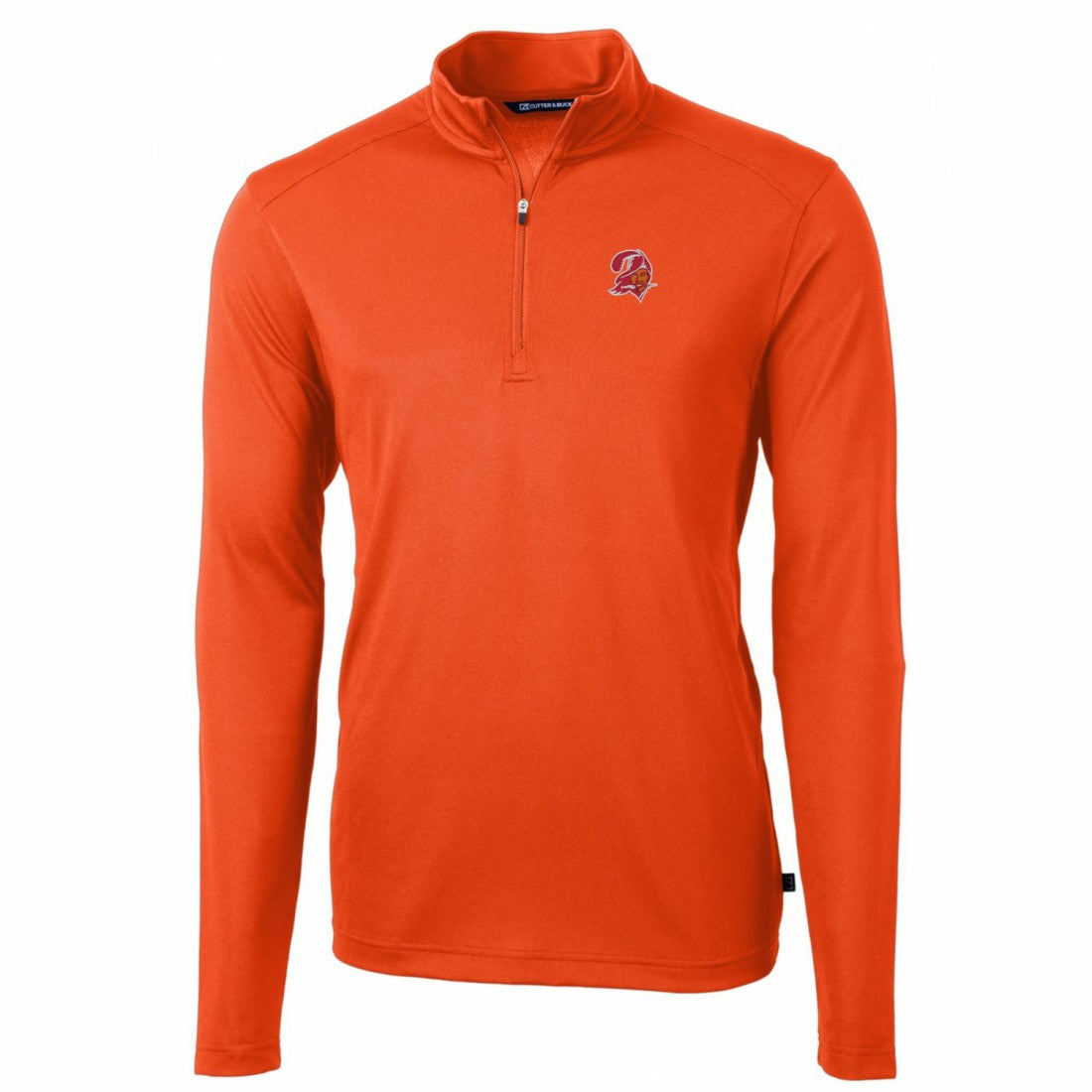 Cutter & Buck Throwback Logo Virtue Eco Pique Recycled Quarter-Zip Pullover Top - Tampa Bay Buccaneers