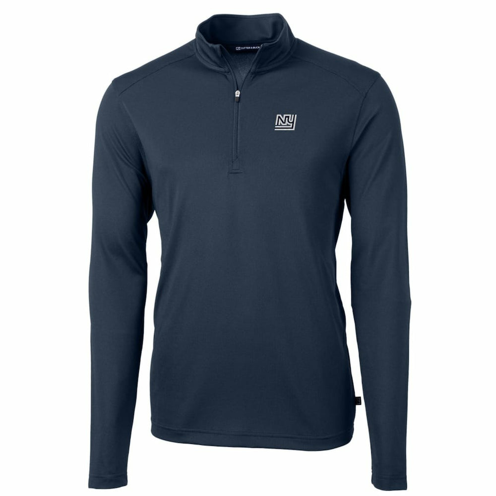 Cutter & Buck Throwback Logo Virtue Eco Pique Recycled Quarter-Zip Pullover Top - New York Giants