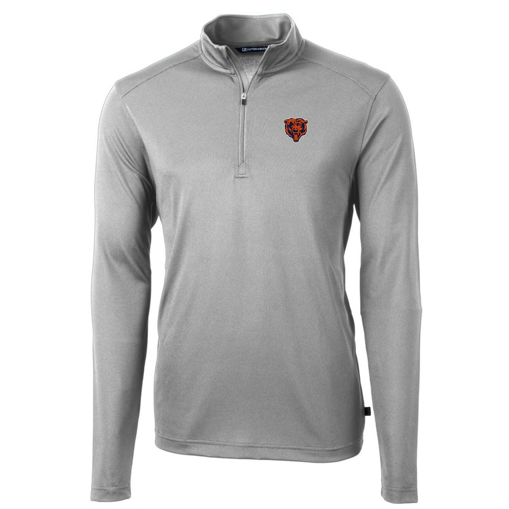 Cutter & Buck Throwback Logo Virtue Eco Pique Recycled Quarter-Zip Pullover Top - Chicago Bears