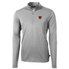 Cutter & Buck Throwback Logo Virtue Eco Pique Recycled Quarter-Zip Pullover Top - Chicago Bears