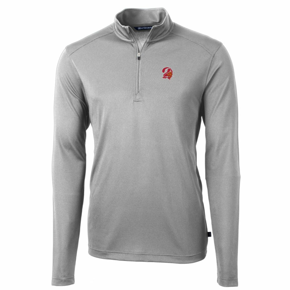 Cutter & Buck Throwback Logo Virtue Eco Pique Recycled Quarter-Zip Pullover Top - Tampa Bay Buccaneers