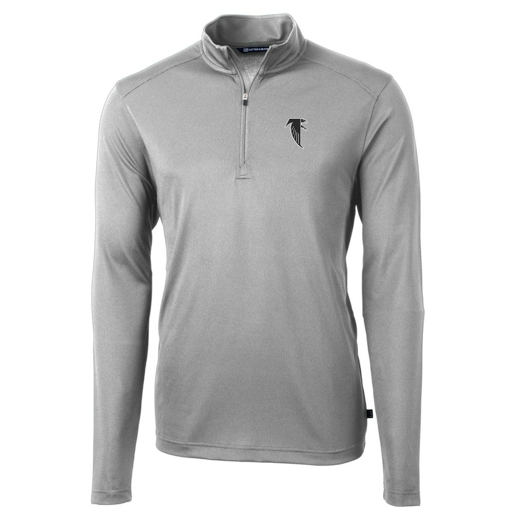 Cutter & Buck Throwback Logo Virtue Eco Pique Recycled Quarter-Zip Pullover Top - Atlanta Falcons