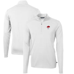 Cutter & Buck Throwback Logo Virtue Eco Pique Recycled Quarter-Zip Pullover Top - Buffalo Bills