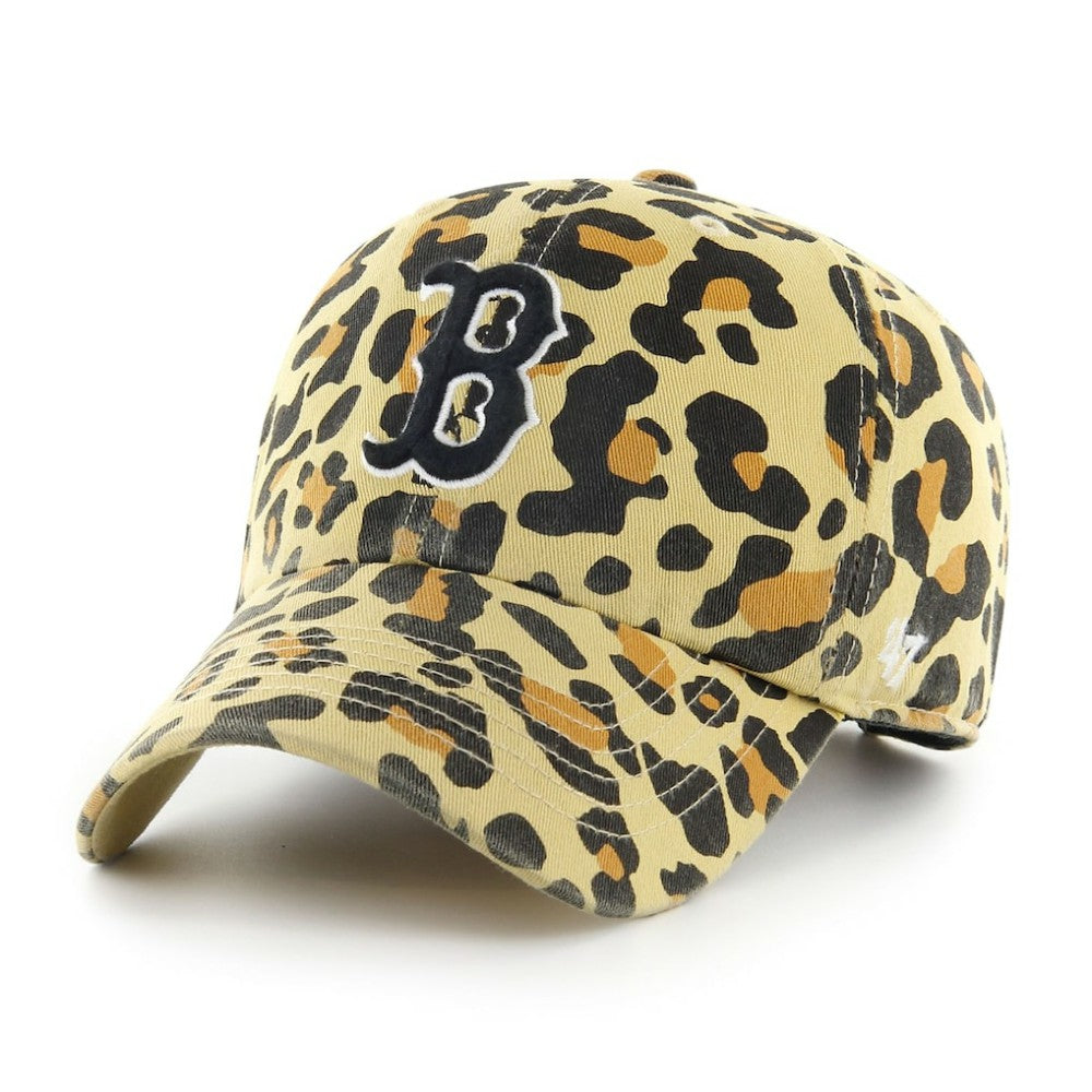MLB Boston Red Sox '47 Women's Primary Team Logo Clean Up Adjustable Hat – Tan