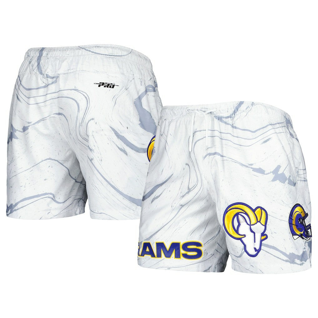 Pro Standard Allover Marble Print Shorts - Los Angeles Rams