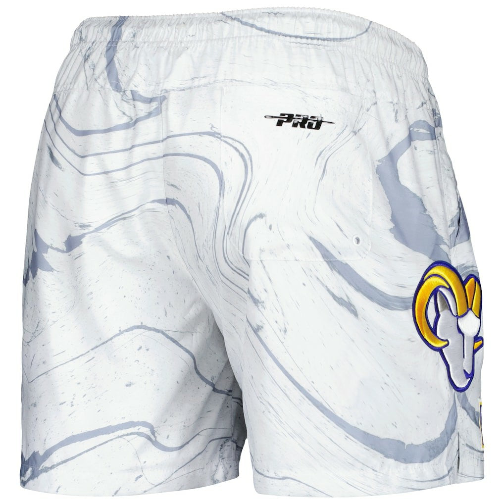 Pro Standard Allover Marble Print Shorts - Los Angeles Rams