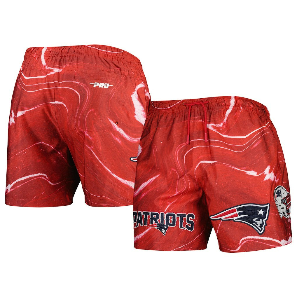 Pro Standard Allover Marble Print Shorts - New England Patriots