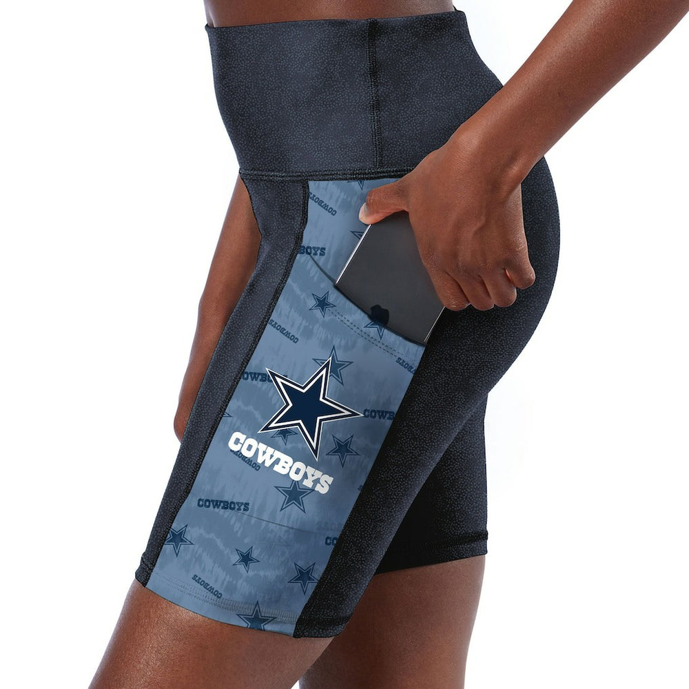 Certo Women's High Waist Two-Pocket Biker Shorts - Dallas Cowboys