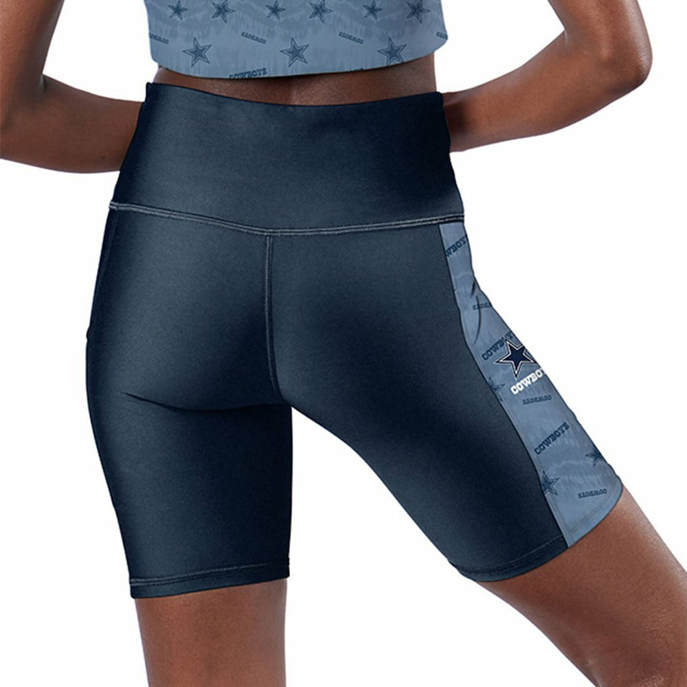 Certo Women's High Waist Two-Pocket Biker Shorts - Dallas Cowboys