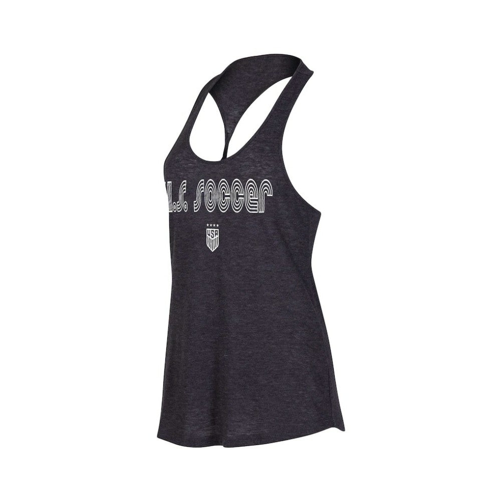 USWNT Concepts Sport Women's Radiant Twist Back Scoop Neck Tank Top -  Heather Charcoal