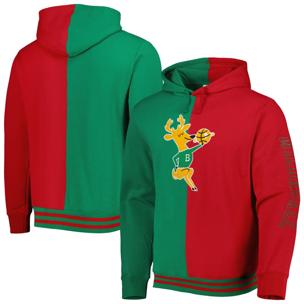 NBA Milwaukee Bucks Hardwood Classics Split Pullover Hoodie