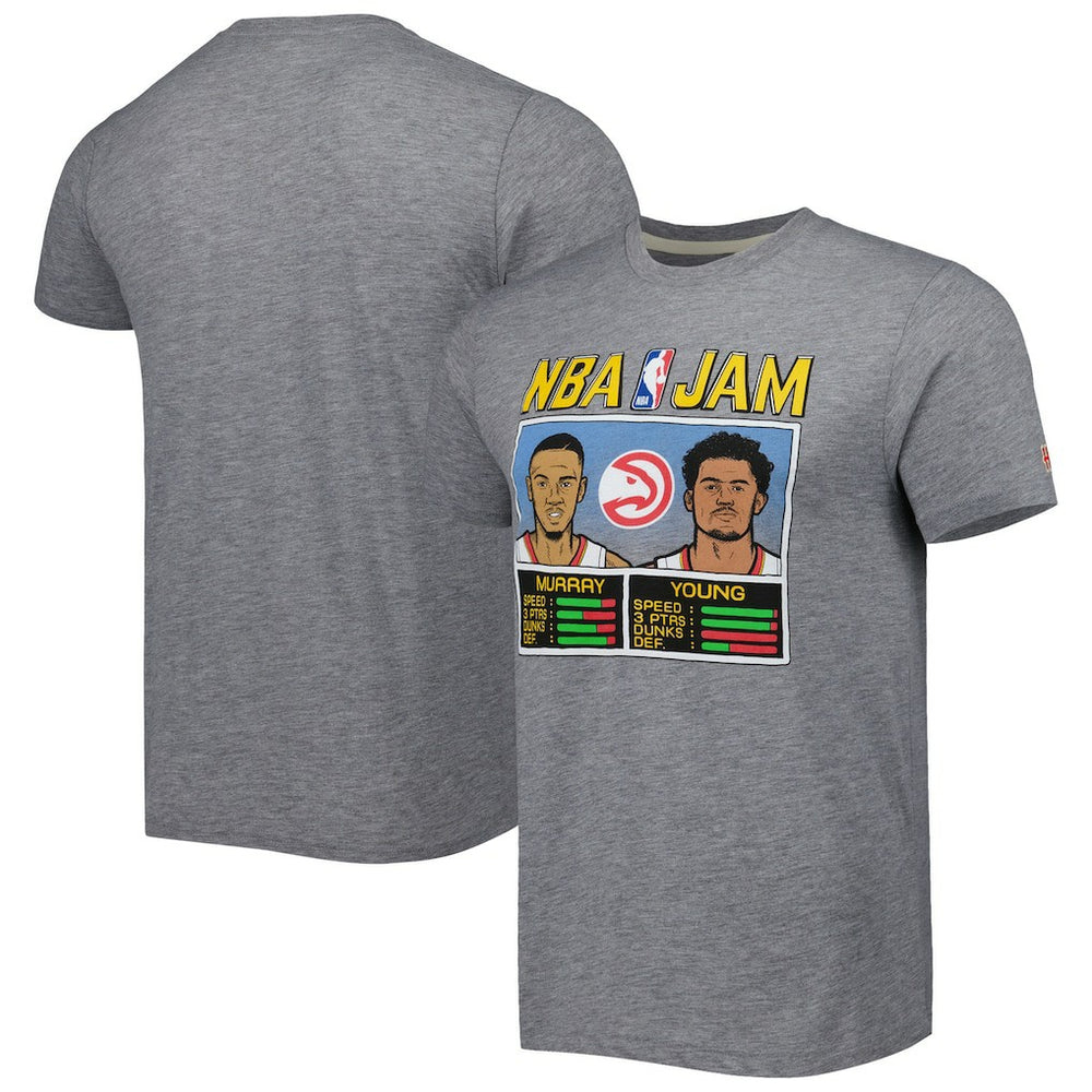 NBA Dejounte Murray & Trae Young Atlanta Hawks Homage NBA Jam Tri-Blend T-Shirt